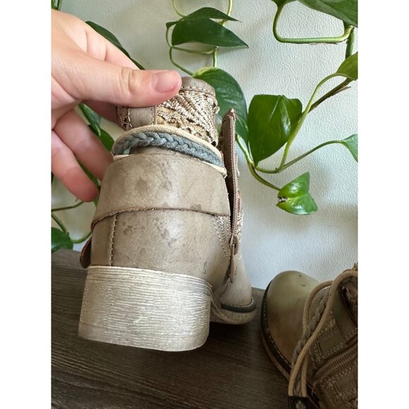 Extreme Tan Lace Ankle Boots with Studded Strap – Women’s Size 5 - Picture 10 of 12